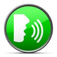 Speaking icon on a round button - SlenderSeries