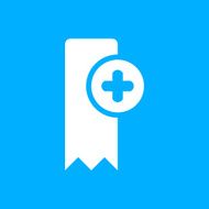 Bookmark icon on a blue background - SmoothSeries