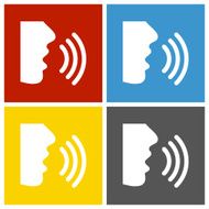 Speaking icon on square buttons - SquareSeries