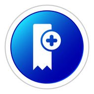 Bookmark icon on a round button - StickerSeries