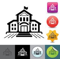 School Building Icon N10