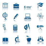 Science &amp; education icon set