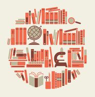 Book shelf silhouette