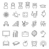 Education Line Icons Set N2