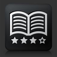 Black Square Button with Book Rating