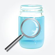 Black Chalkboard Background With a Square Icon Water