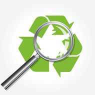 Recycling Arrow and Magnifying Glass