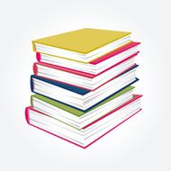 Stack Of Colorful Books Back To School Concept