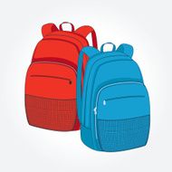 Red and Blue Back To School Backpacks