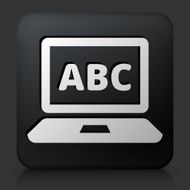Black square button with ABC on Laptop Screen
