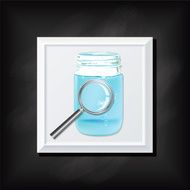 Black Chalkboard Background With a Square Icon Water N2