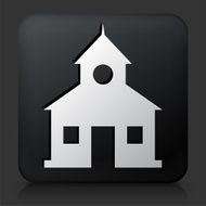 Black Square Button with School