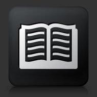 Black Square Button with Book Icon N7