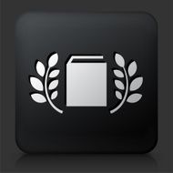 Black Square Button with Book Icon N8