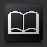 Black Square Button with Book Icon N9