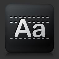 Black Square Button with Alphabet Icon