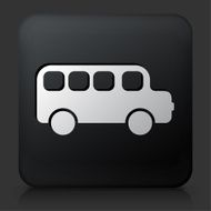 Black Square Button with School Bus Icon N2