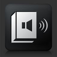 Black Square Button with Audio Book