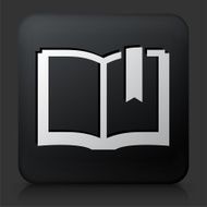 Black Square Button with Book