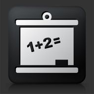 Black Square Button with Chalkboard