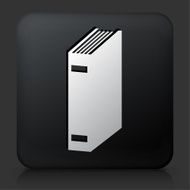 Black Square Button with Book Icon N11