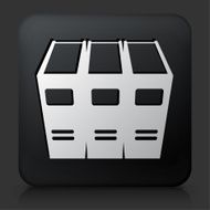 Black Square Button with Books Icon N2