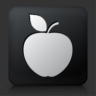 Black Square Button with Apple Icon N2
