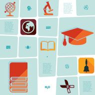 Education flat infographic N4