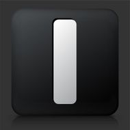 Black Square Button with Letter I