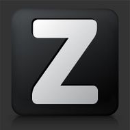 Black Square Button with Letter Z