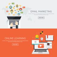 Flat designed banners N4