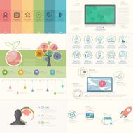 Set of Infographic elements for business slide presentations