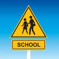 School Zone Crossing Sign