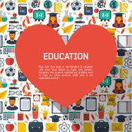 Flat education infographic background N9