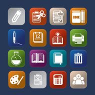 tools learning colorful icon set eps 10