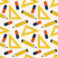Seamless background with stationery Vector pattern N2
