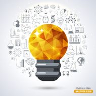 Light Bulb with Triangle Pattern background