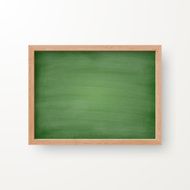 Blank Chalkboard with Wooden Frame on white background N2
