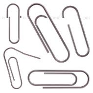Dull metal Paper Clips