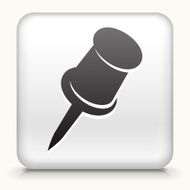 Square Button with Sharp Pin