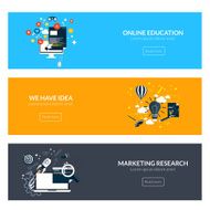 Flat designed banners N5