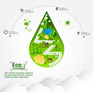 Ecology concept save world vector illustration N2