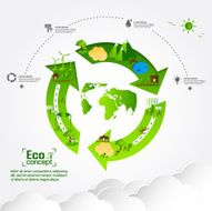 Ecology concept save world vector illustration N3