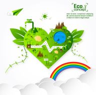 Ecology concept save world vector illustration N5