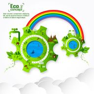 Ecology concept save world vector illustration N6