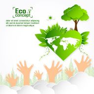 Ecology concept save world vector illustration N8