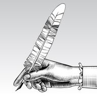 Woman's hand with a pen