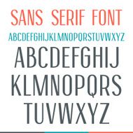 Sans serif narrow font