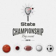 State championship insignia and labels for any use