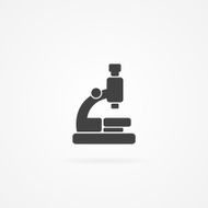 Simple icon of microscope